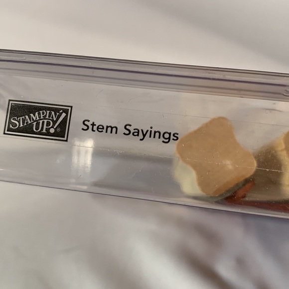 Stampin' Up STEM SAYINGS Mounted Wood Stamp Set RETIRED - Picture 3 of 3